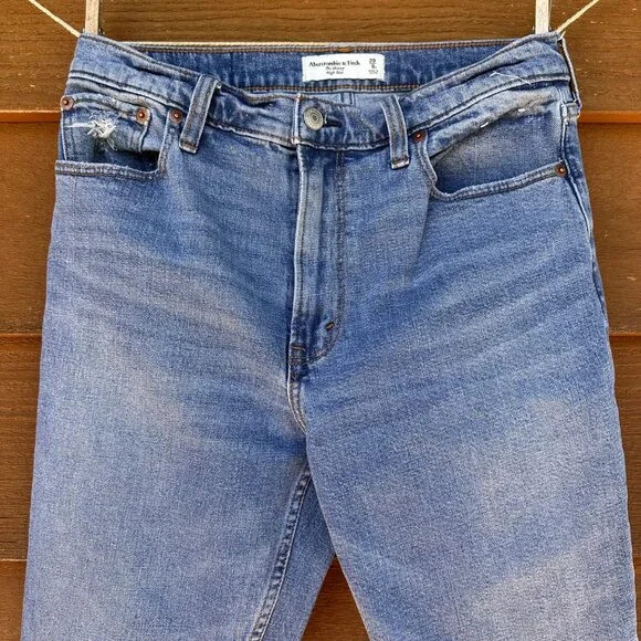 Abercrombie & Fitch The Skinny High Rise With Split Ankle Detail Jeans Size 29 - Picture 5 of 14